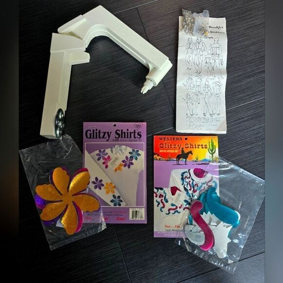 Vintage Retro Rhinestone Stud Rivet Gun Machine & Iron Applique Lot - Picture 1 of 6